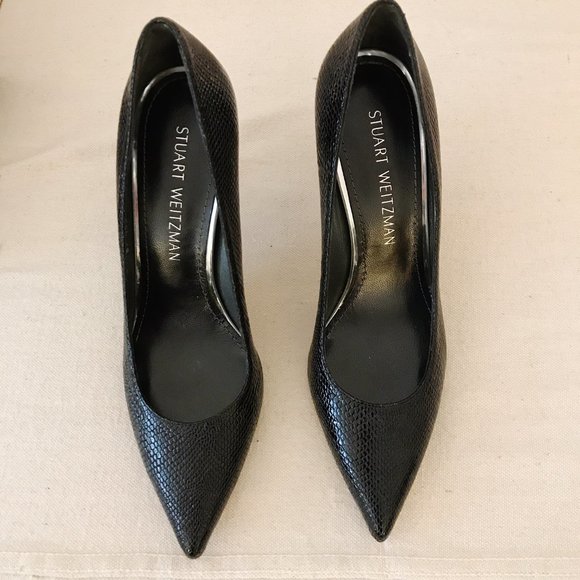 NEW STUART WEITZMAN Heist Black Stiletto Heels US 7 - Picture 4 of 8